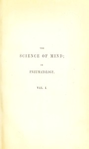 Cover of: The science of mind: or pneumatology