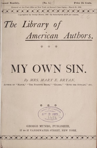 cover of My own sin
