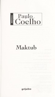 Cover of: Maktub