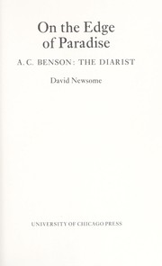 Cover of: On the edge of paradise | David Newsome