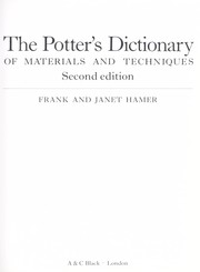 Cover of: The potter's dictionary of materials and techniques by Frank Hamer