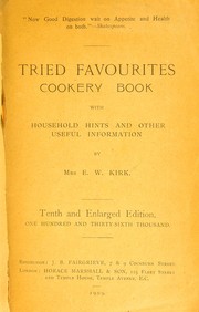 Tried favourites cookery book by Kirk, E. W. Mrs