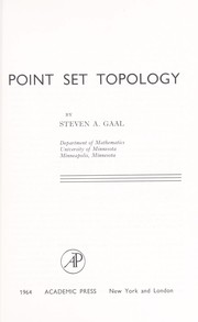 Cover of: Point set topology