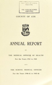 Cover of: [Report 1941-45]