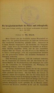 Die Invaginationsmethode der Osteo- und Arthroplastik by Themistocles Gluck