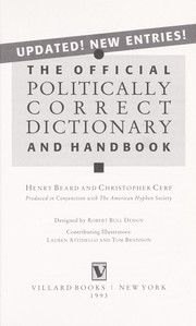 Cover of: The official politically correct dictionary and handbook by Jean Little