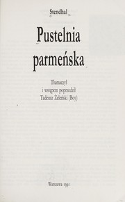 Cover of: Pustelnia parmeńska by Stendhal
