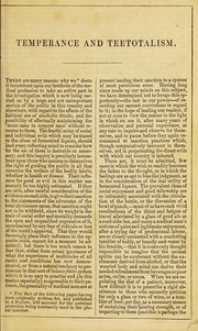 Cover of Temperance and teetotalism by william benjamin carpenter