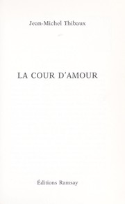 Cover of: La cour d'amour