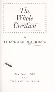 Cover of: The whole creation.