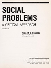 Cover of: Social problems by Kenneth J. Neubeck, Mary Alice Neubeck, Davita Silfen Glasberg, Kenneth J. Neubeck