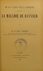 Cover of: De la valeur de la n©♭phrite au cours de la maladie de Raynaud