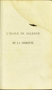 Cover of: L'©cole de Salerne: traduction en vers fran©ʹais