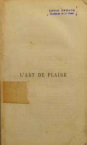Cover of: L'art de plaire by Ernest Aimé Feydeau