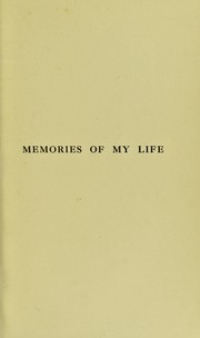 Cover of: Memories of my life by 
