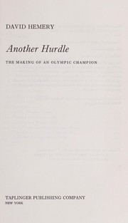 Cover of: Another hurdle : the making of an Olympic champion by 