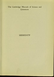 Cover of: Heredity in the light of recent research by Leonard Doncaster