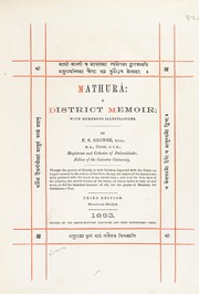 Cover of: Mathur©Ł ; a district memoir