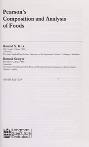 Pearson's composition and analysis of foods by Ronald S. Kirk
