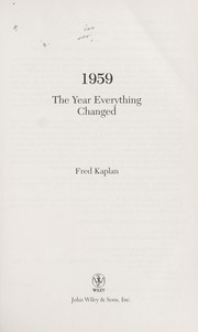 Cover of: 1959: the year that changed everything