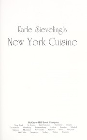 Cover of: Earle Sieveling's New York cuisine.