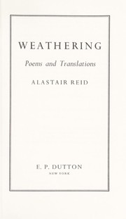 Cover of: Weathering: poems and translations
