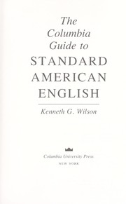 Cover of: The Columbia guide to standard American English