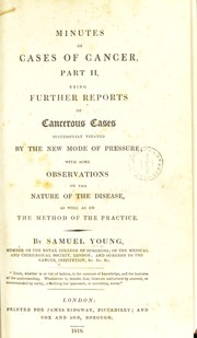 Cover of: Minutes of cases of cancer