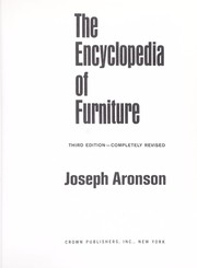 Cover of: The encyclopedia of furniture.