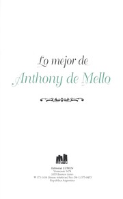 Cover of: Lo Mejor de Anthony de Mello
