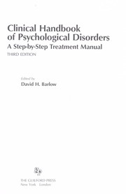 Cover of: Clinical handbook of psychological disorders by edited by David H. Barlow