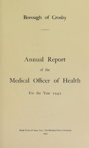 Cover of: [Report 1942] | Crosby (England). Borough Council