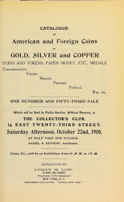 Cover of: Catalogue of American and foreign coins in gold, silver, and copper ...