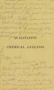Cover of: Qualitative chemical analysis