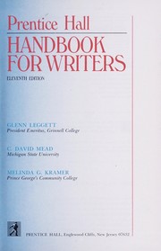 Cover of: Prentice Hall handbook for writers by Glenn H. Leggett