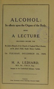 Cover of: Alcohol | Henry Ambrose Lediard