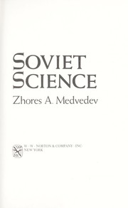 Soviet science by Zhores A. Medvedev