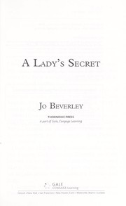 Cover of: A lady's secret