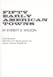 Cover of: Fifty early American towns