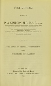 Testimonials in favour of P.A. Simpson, M.D., M.A. ... by Pierce Adolphus Simpson