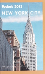 Cover of: Fodor's 2013 New York City