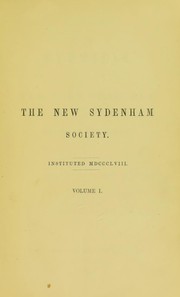 A treatise on syphilis in new-born children and infants at the breast by P. Diday