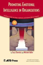 Cover of: Promoting Emotional Intelligence in Organizations by Cary Cherniss, Mitchel Adler
