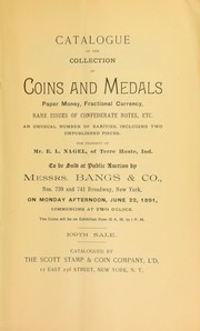 Cover of: Catalogue of the collection of coins and medals ... of Mr. E. L. Nagel ...