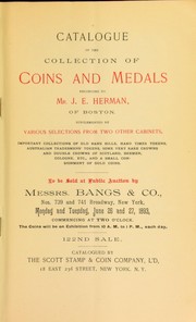 Cover of: Catalogue of the collection of coins and medals belonging to Mr. J. E. Herman ...