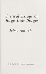 Cover of: Critical essays on Jorge Luis Borges