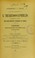 Cover of: Contribution ©  l'©♭tude de quelques manifestations de l'h©♭r©♭dosyphilis consid©♭r©♭es surtout dans leur ©♭volution anatomique et clinique