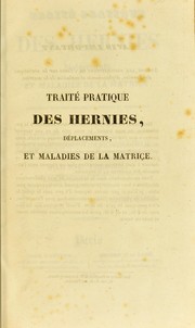 Trait©♭ pratique des hernies d©♭placements et maladies de la matrice ... by P.-L Verdier