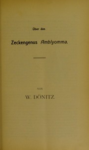 Cover of: ©ber das Zeckengenus Amblyomma