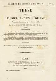Th©·se pour le doctorat en m©♭decine by M.-J.-H Goguyer-Deschaumes